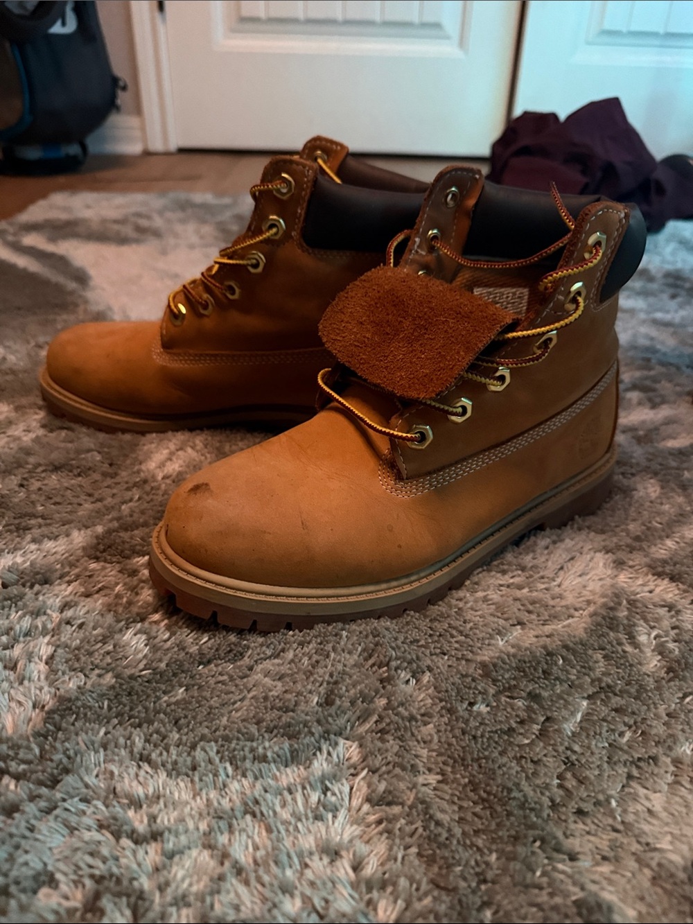 Timberland Kids Wheat Brown Lace-Up Boots